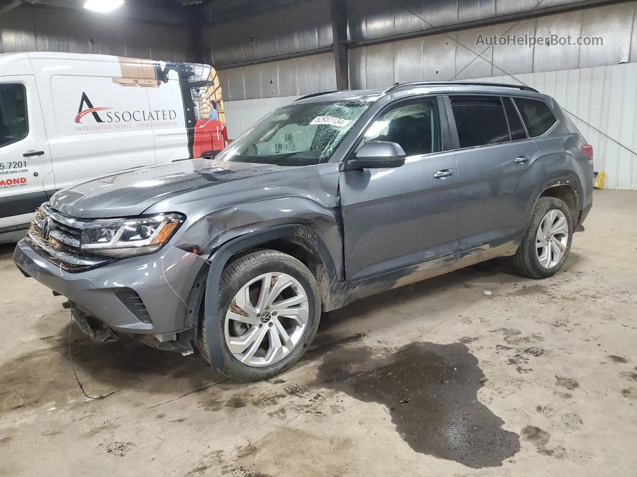 2021 Volkswagen Atlas Se Gray vin: 1V2HP2CAXMC543776