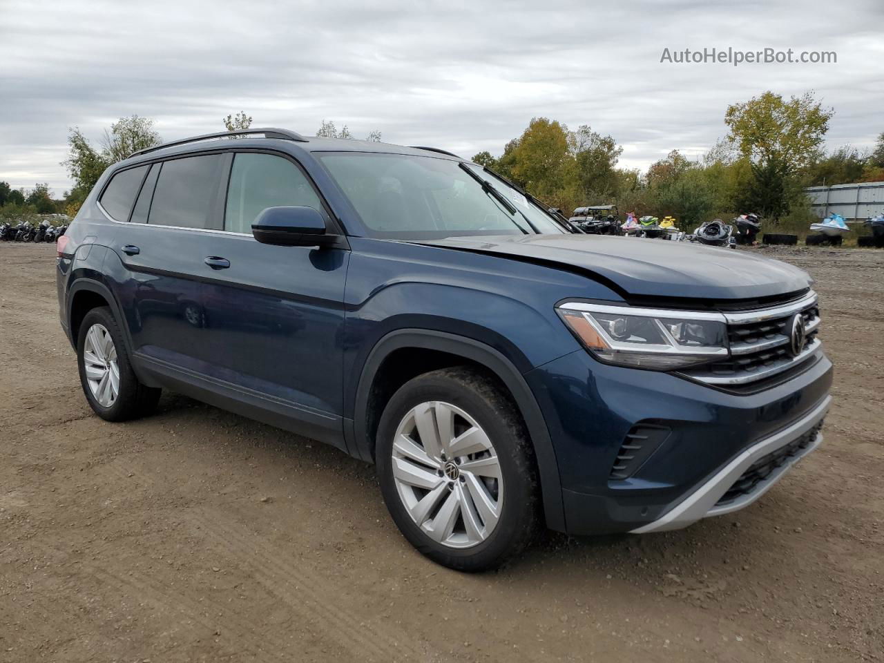 2021 Volkswagen Atlas Se Синий vin: 1V2HR2CA0MC599199