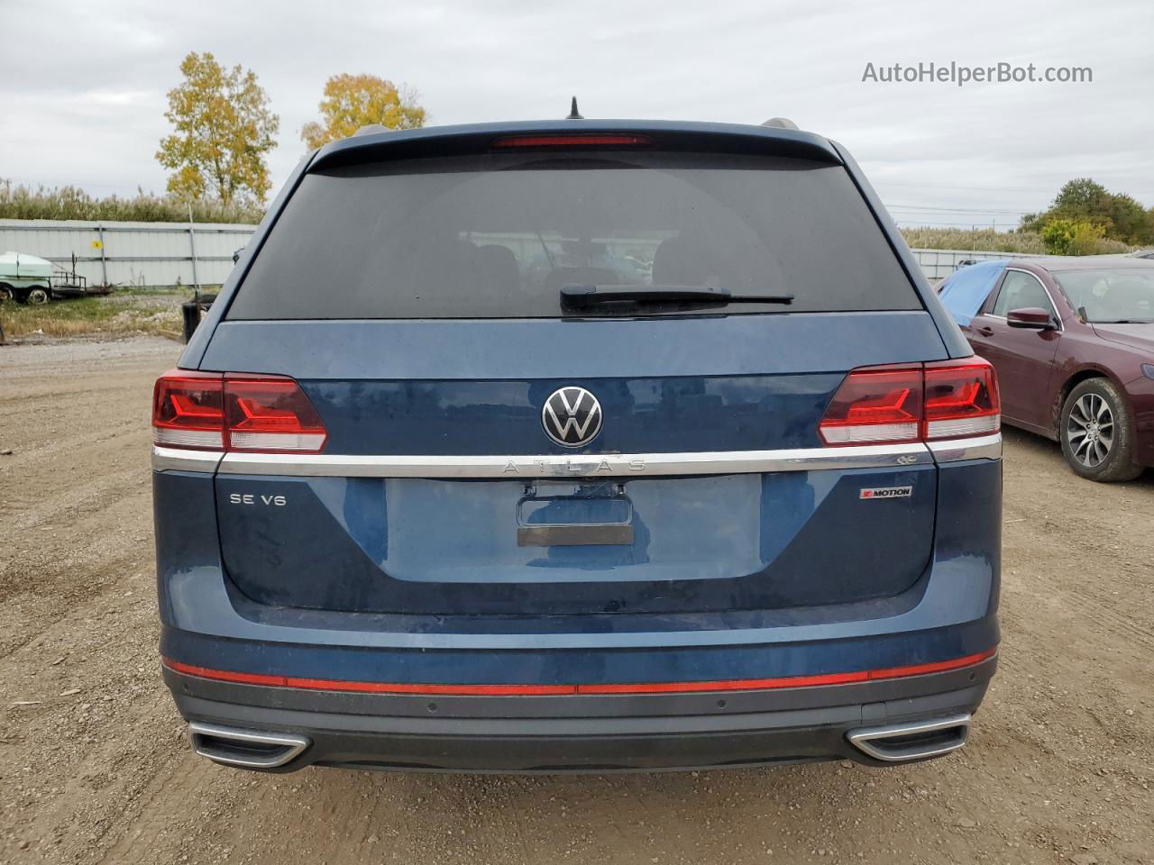 2021 Volkswagen Atlas Se Синий vin: 1V2HR2CA0MC599199