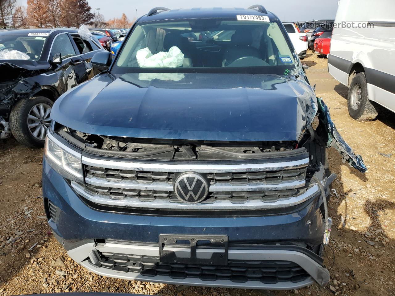 2021 Volkswagen Atlas Se Синий vin: 1V2HR2CA1MC514399