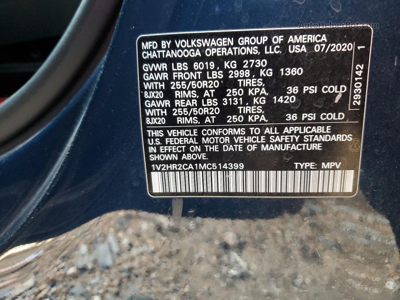 2021 Volkswagen Atlas Se Синий vin: 1V2HR2CA1MC514399