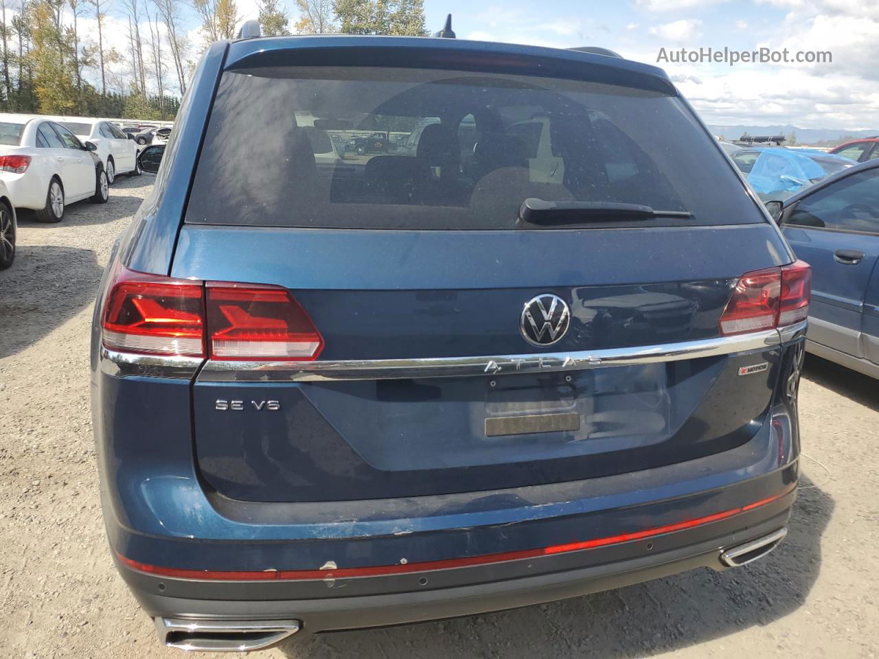 2021 Volkswagen Atlas Se Blue vin: 1V2HR2CA1MC545149