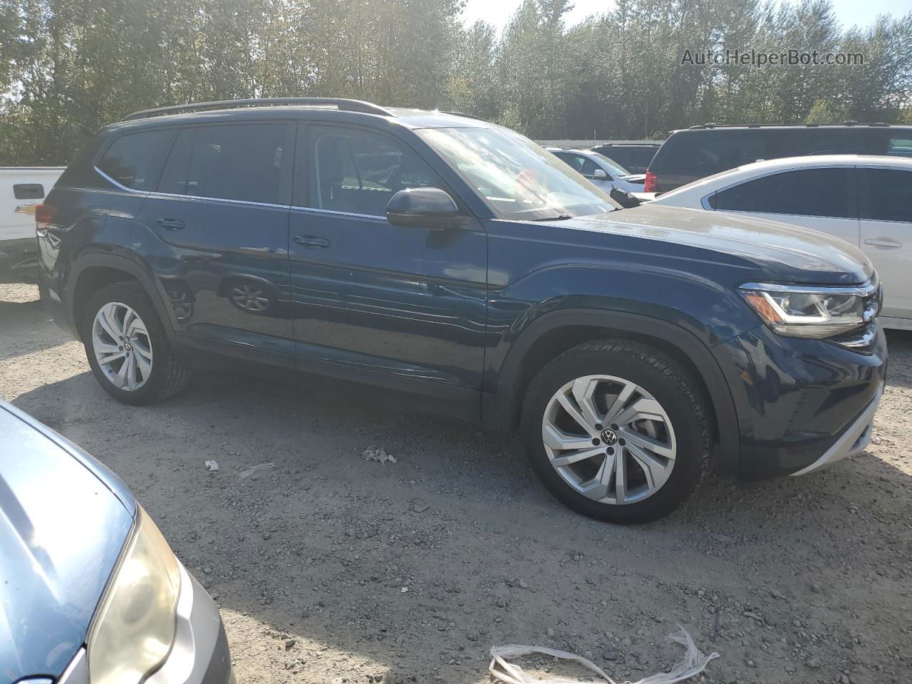 2021 Volkswagen Atlas Se Blue vin: 1V2HR2CA1MC545149