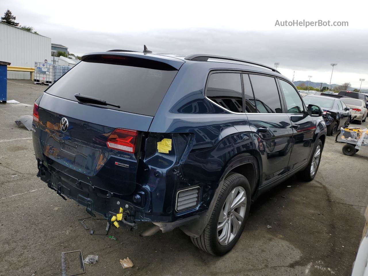 2021 Volkswagen Atlas Se Синий vin: 1V2HR2CA4MC537272