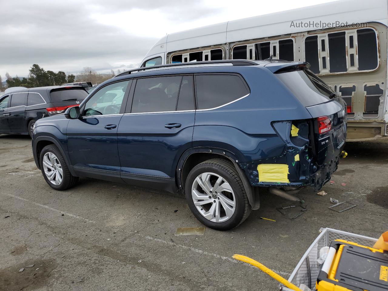 2021 Volkswagen Atlas Se Синий vin: 1V2HR2CA4MC537272