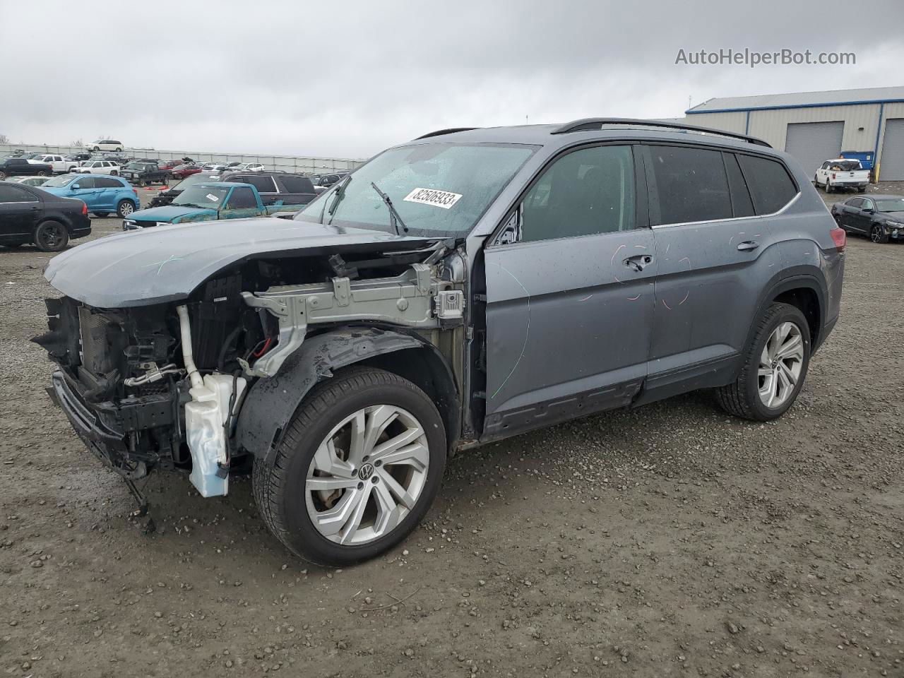 2021 Volkswagen Atlas Se Синий vin: 1V2HR2CA4MC587332