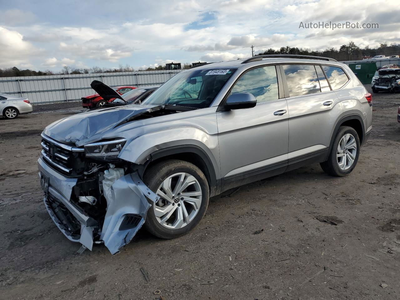 2021 Volkswagen Atlas Se Silver vin: 1V2HR2CA5MC608124