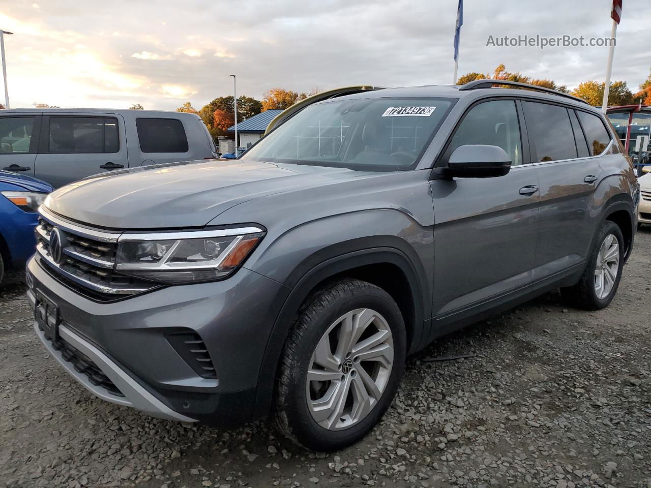 2021 Volkswagen Atlas Se Gray vin: 1V2HR2CA6MC576252