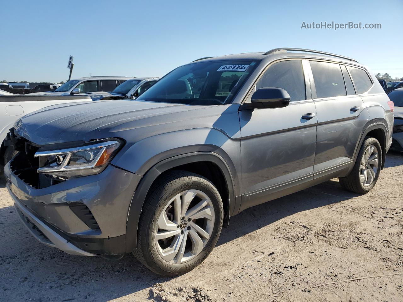 2021 Volkswagen Atlas Se Gray vin: 1V2HR2CA7MC522510