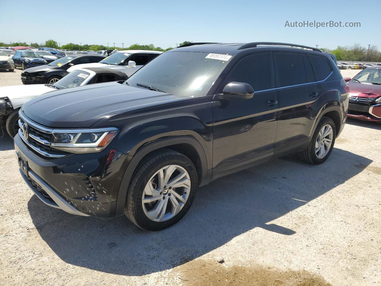 2021 Volkswagen Atlas Se Черный vin: 1V2HR2CA7MC544359