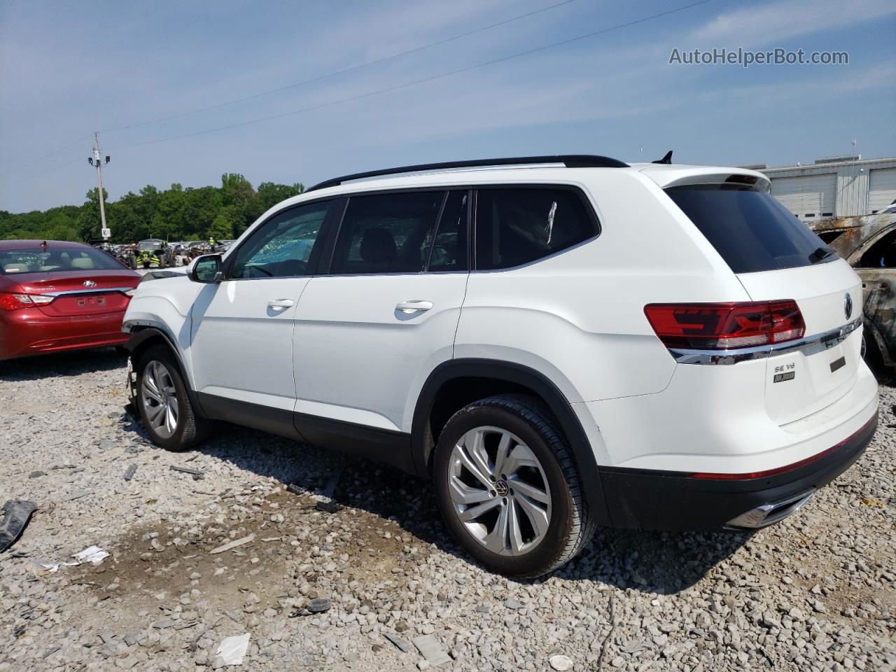 2021 Volkswagen Atlas Se White vin: 1V2HR2CA8MC551272