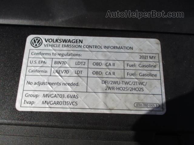 2021 Volkswagen Atlas 3.6l V6 Se W/technology Silver vin: 1V2HR2CA9MC571692