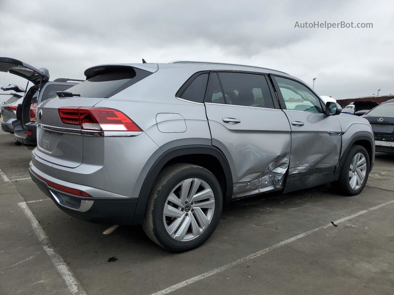 2021 Volkswagen Atlas Cross Sport Se Silver vin: 1V2JC2CA6MC220127