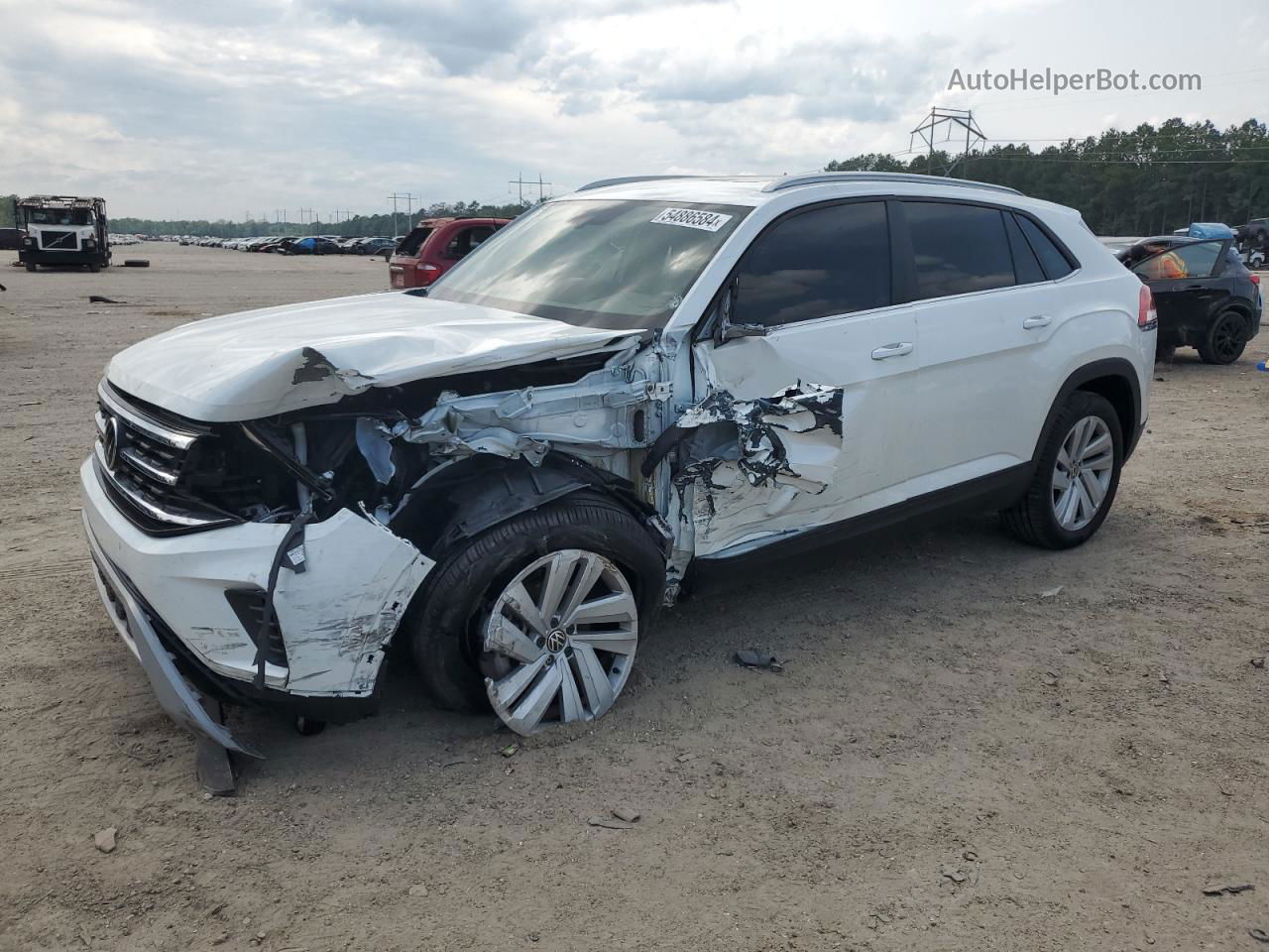 2021 Volkswagen Atlas Cross Sport Se White vin: 1V2JE2CA2MC240935