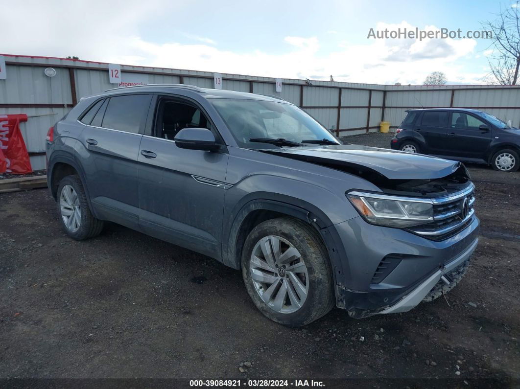 2021 Volkswagen Atlas Cross Sport 3.6l V6 Se W/technology Gray vin: 1V2JE2CA3MC207541