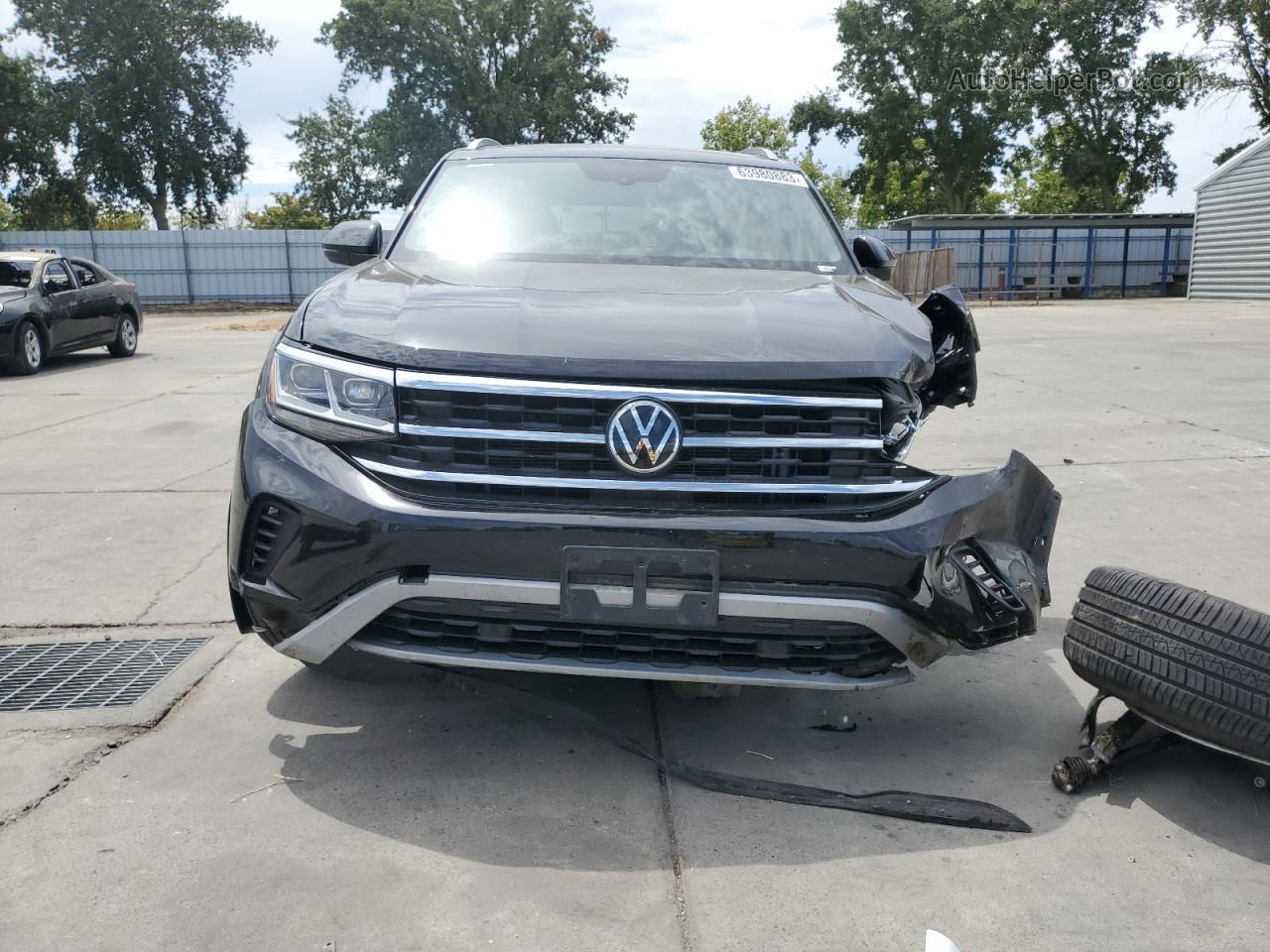 2021 Volkswagen Atlas Cross Sport Se Черный vin: 1V2JE2CA7MC230336