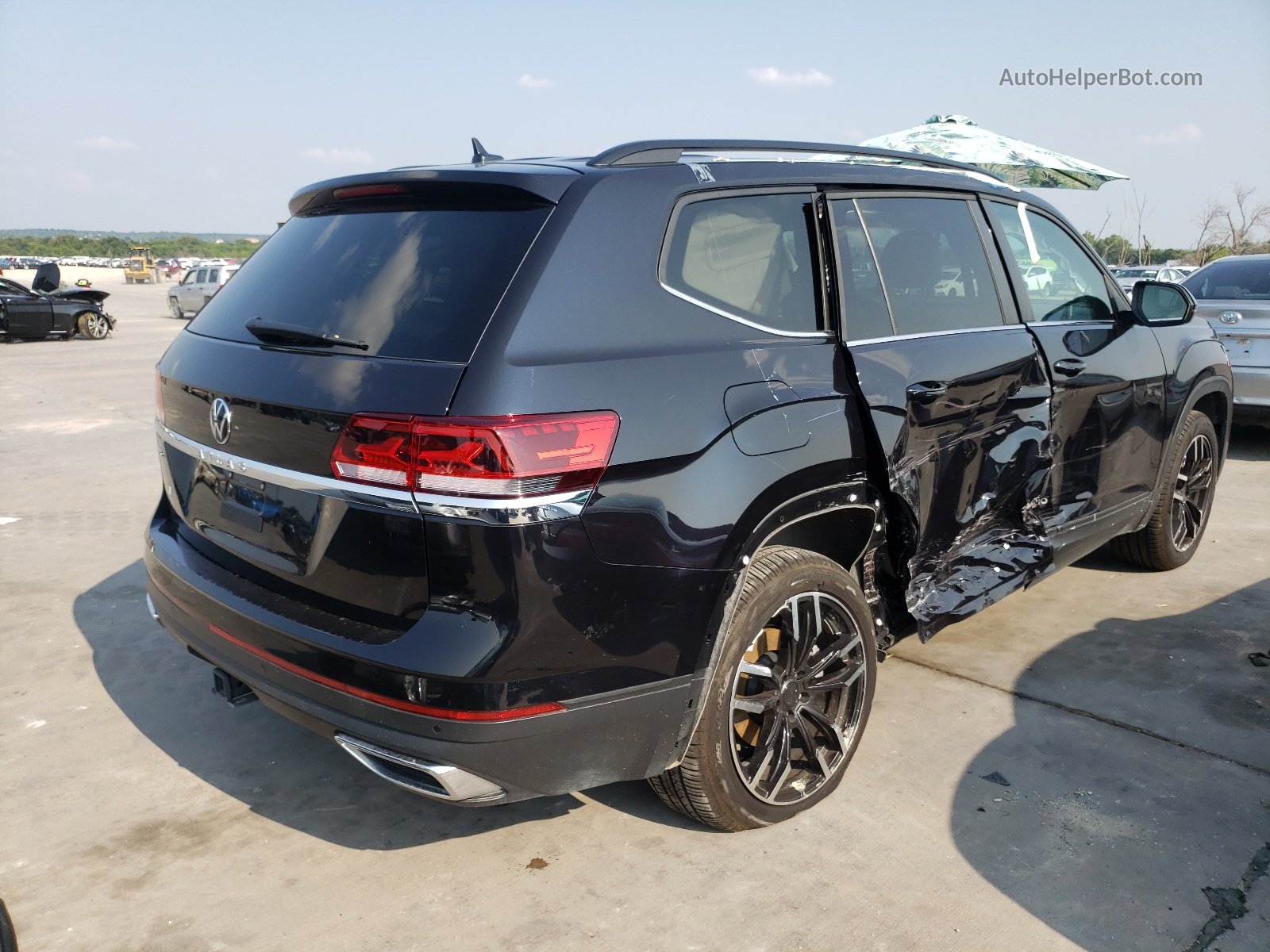 2021 Volkswagen Atlas Se Black vin: 1V2JR2CA1MC512850