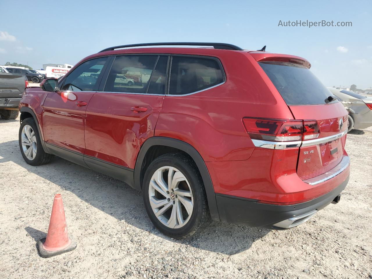 2021 Volkswagen Atlas Se Red vin: 1V2JR2CA3MC547406