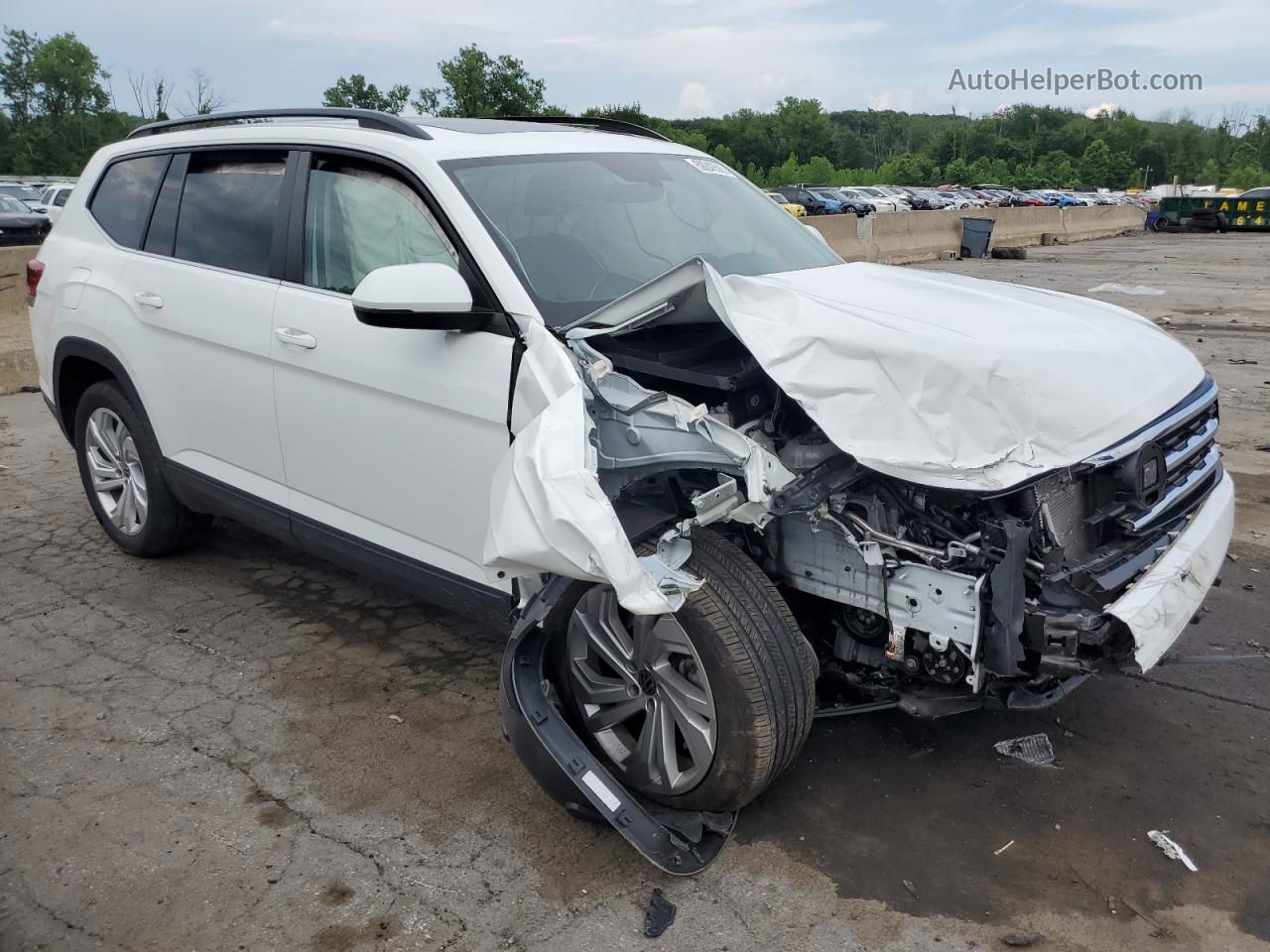 2021 Volkswagen Atlas Se Белый vin: 1V2JR2CA3MC579675