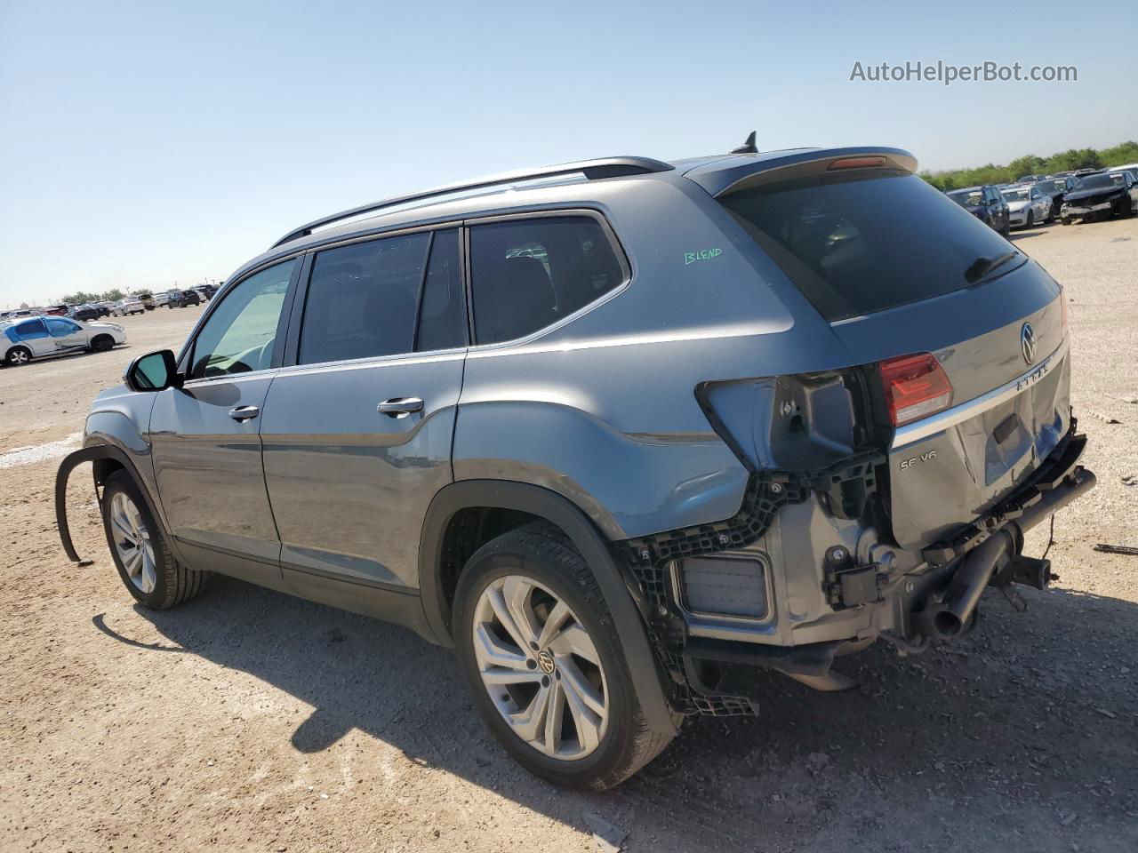 2021 Volkswagen Atlas Se Серый vin: 1V2JR2CA4MC584044