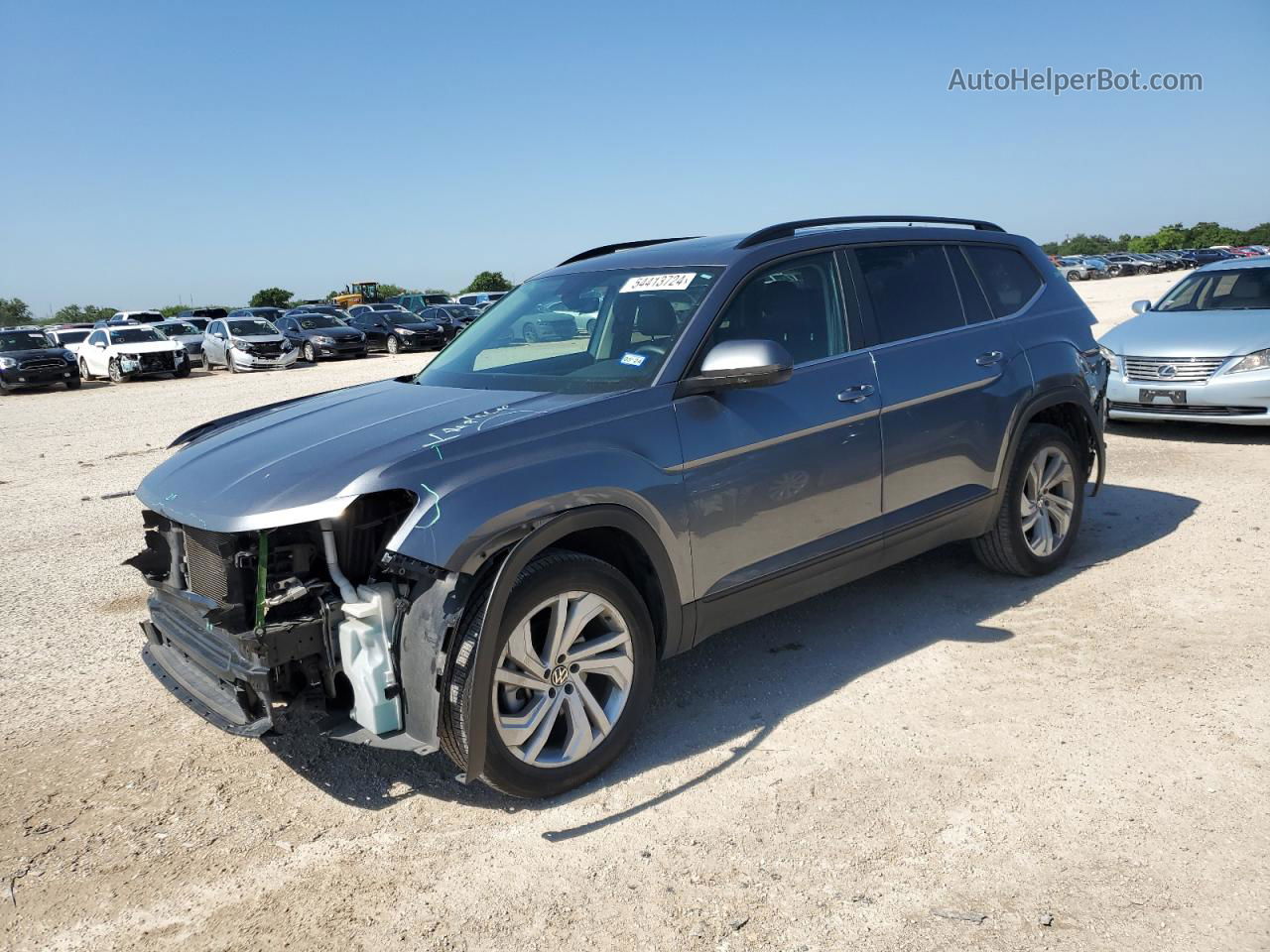 2021 Volkswagen Atlas Se Серый vin: 1V2JR2CA4MC584044