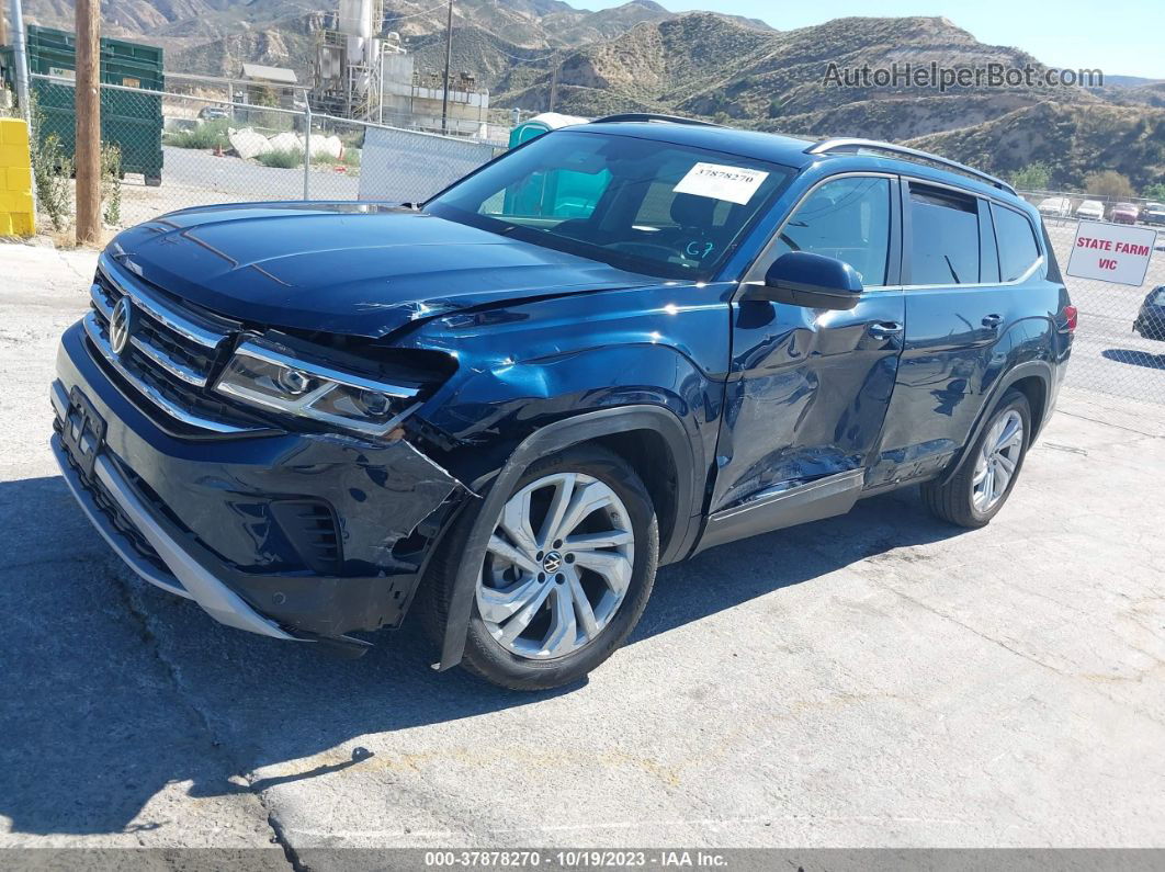 2021 Volkswagen Atlas 3.6l V6 Se W/technology Blue vin: 1V2JR2CA7MC543133