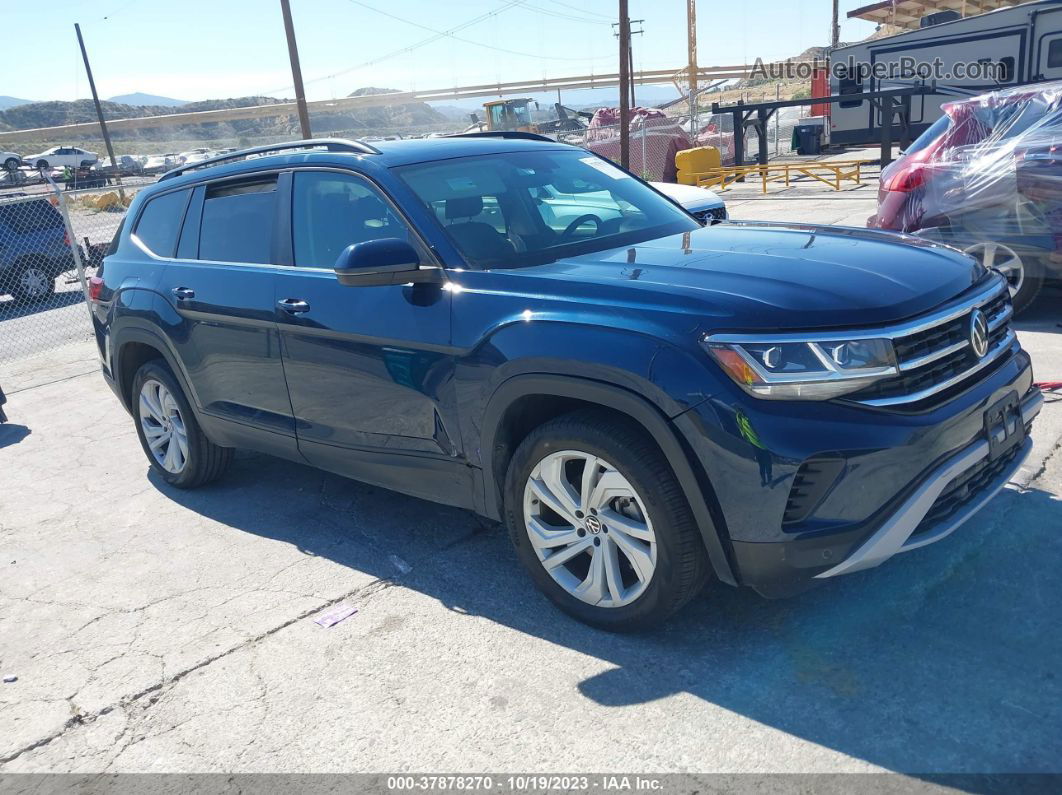 2021 Volkswagen Atlas 3.6l V6 Se W/technology Blue vin: 1V2JR2CA7MC543133