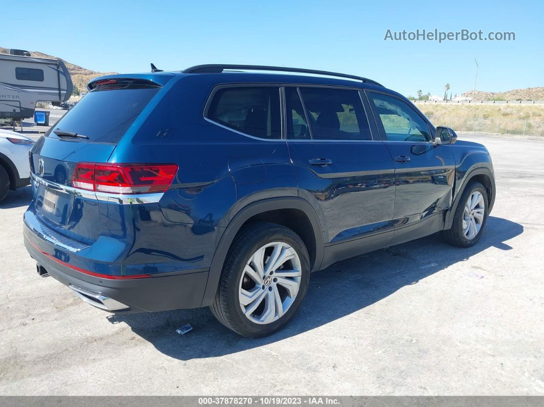 2021 Volkswagen Atlas 3.6l V6 Se W/technology Blue vin: 1V2JR2CA7MC543133