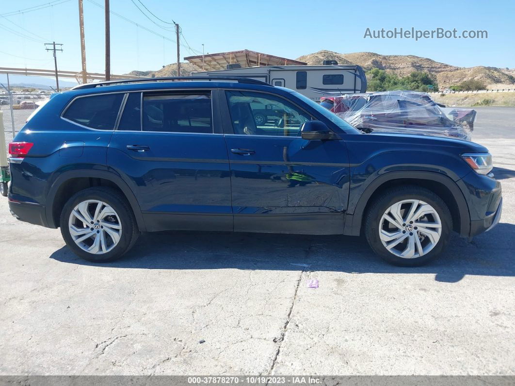 2021 Volkswagen Atlas 3.6l V6 Se W/technology Blue vin: 1V2JR2CA7MC543133