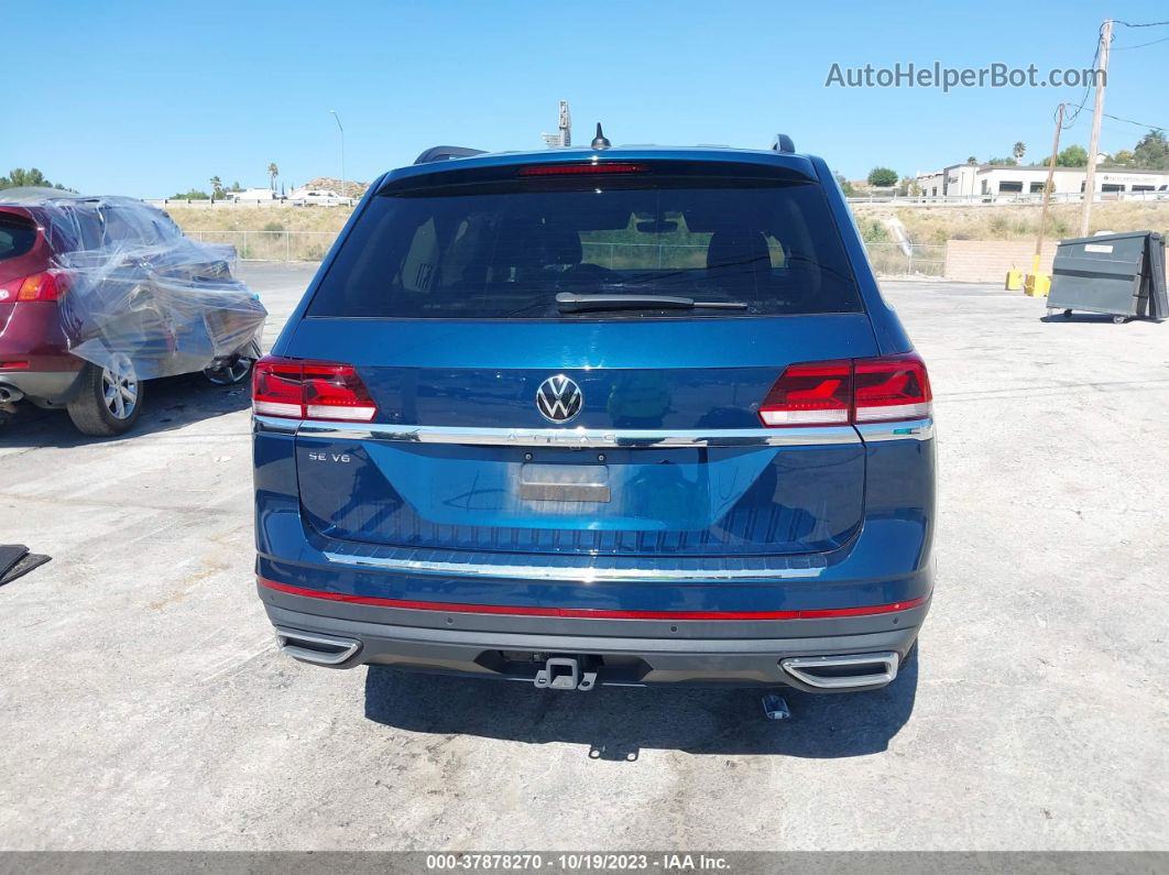 2021 Volkswagen Atlas 3.6l V6 Se W/technology Blue vin: 1V2JR2CA7MC543133