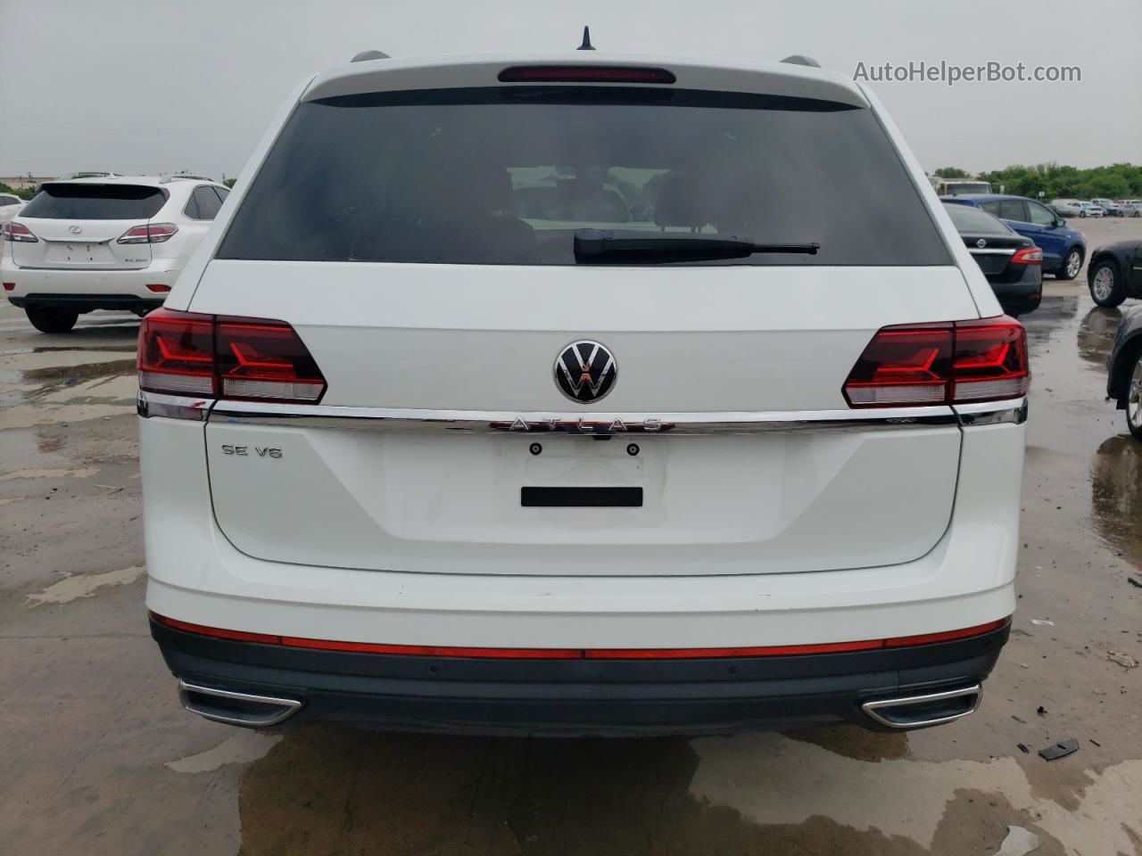 2021 Volkswagen Atlas Se White vin: 1V2JR2CA7MC599248