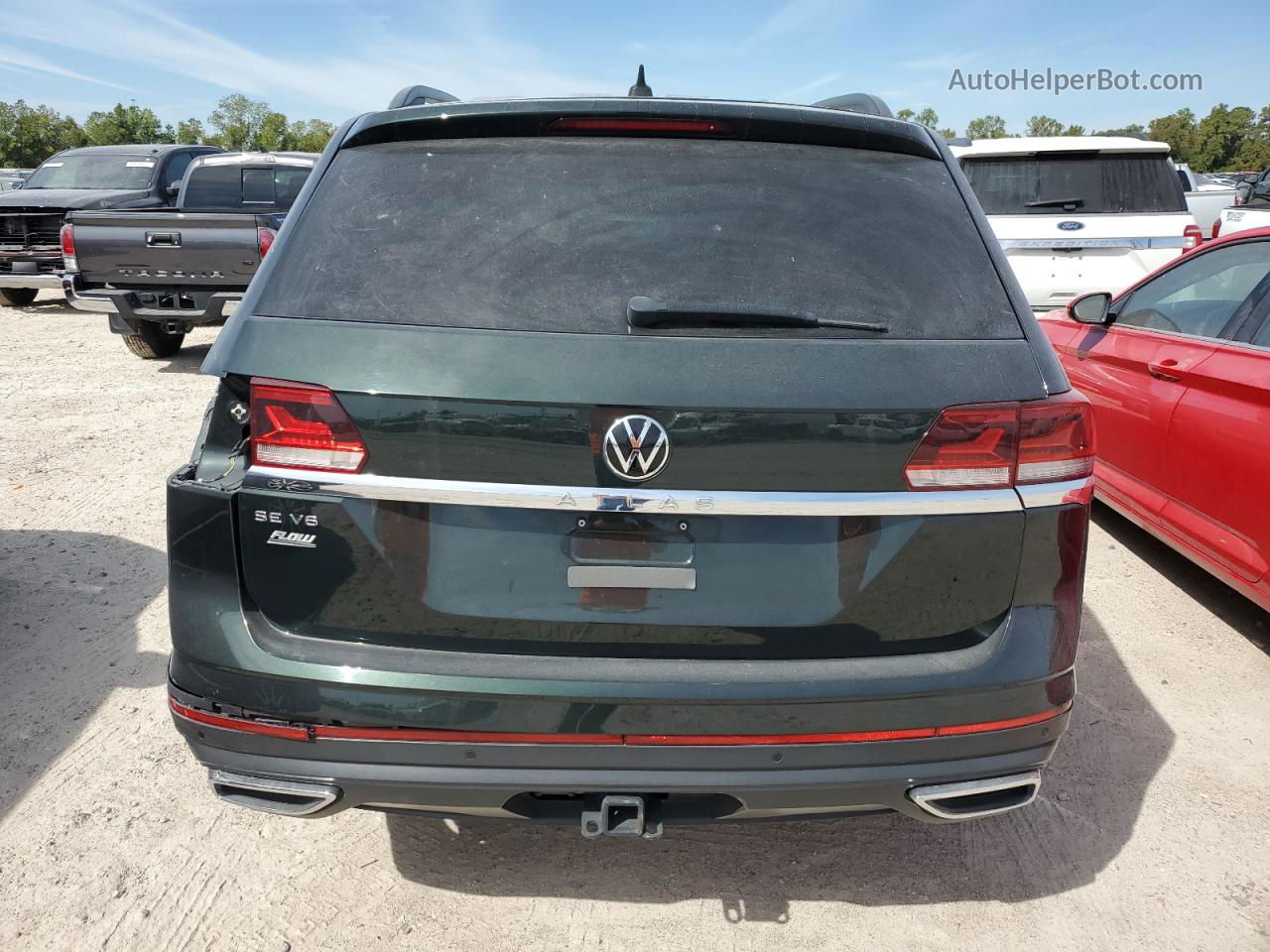 2021 Volkswagen Atlas Se Зеленый vin: 1V2JR2CA8MC505202