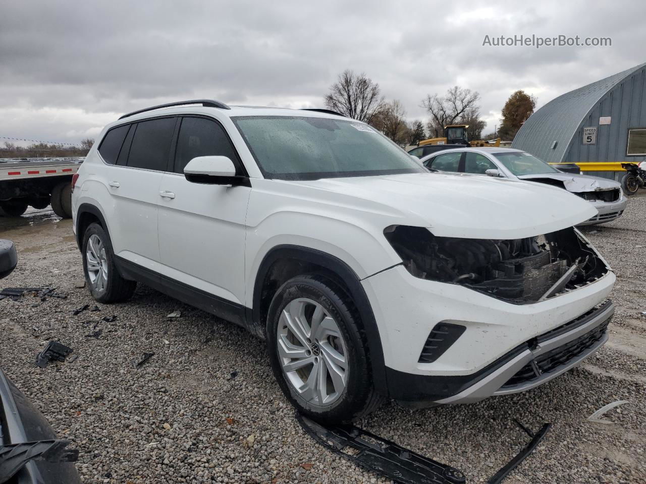 2021 Volkswagen Atlas Se White vin: 1V2JR2CA9MC540086