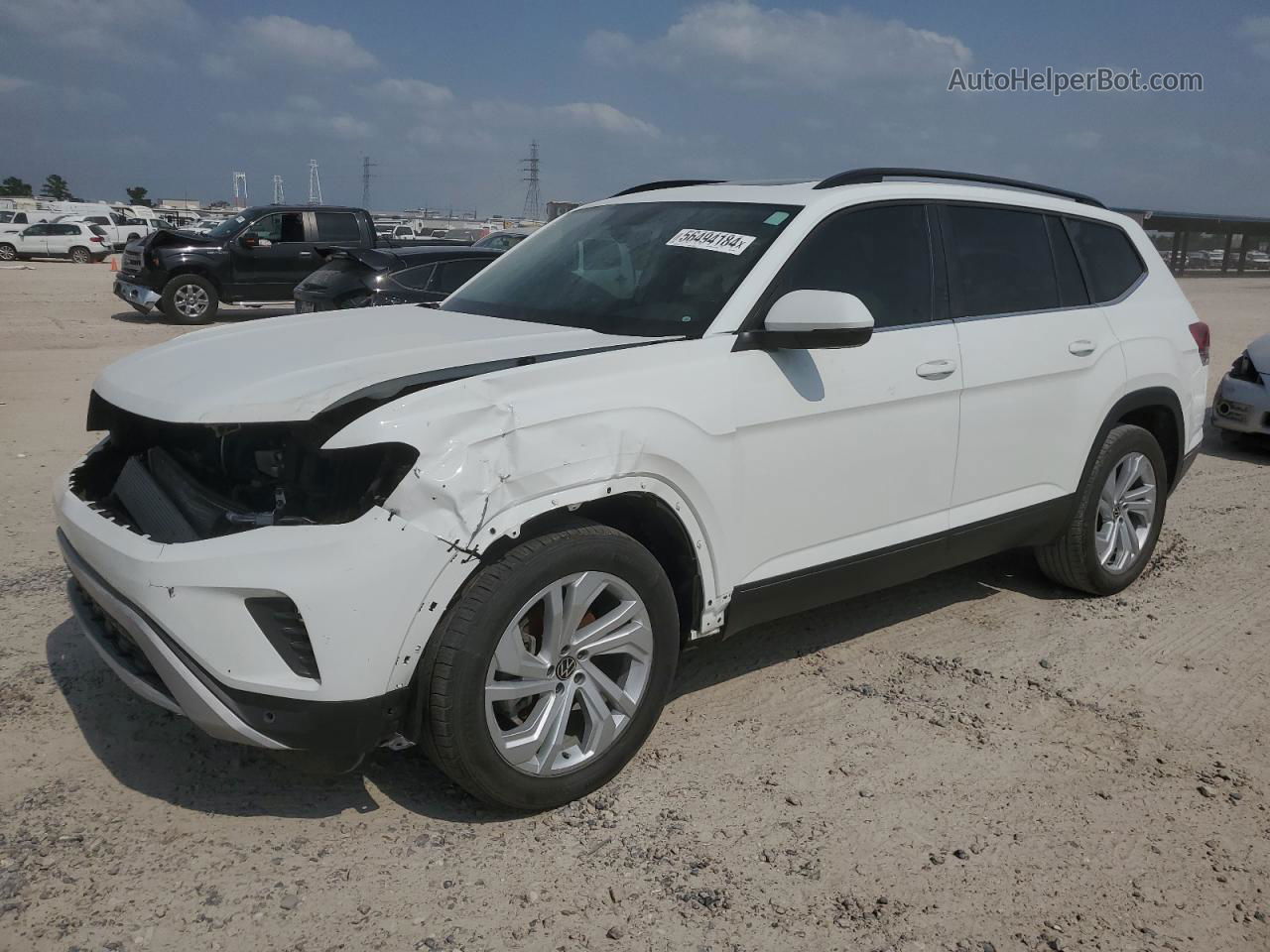 2021 Volkswagen Atlas Se White vin: 1V2JR2CA9MC540086