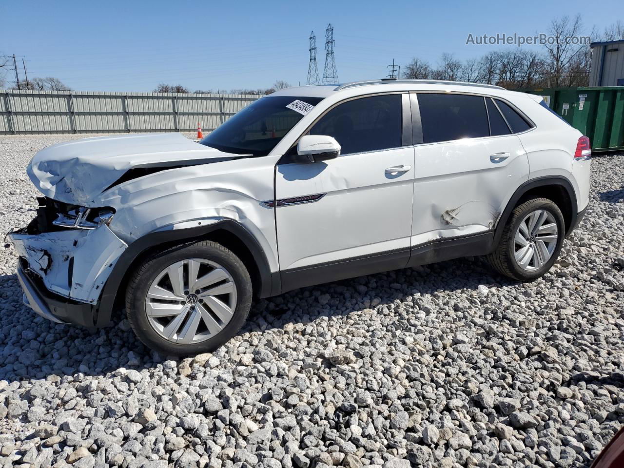 2021 Volkswagen Atlas Cross Sport Se White vin: 1V2KC2CAXMC208504