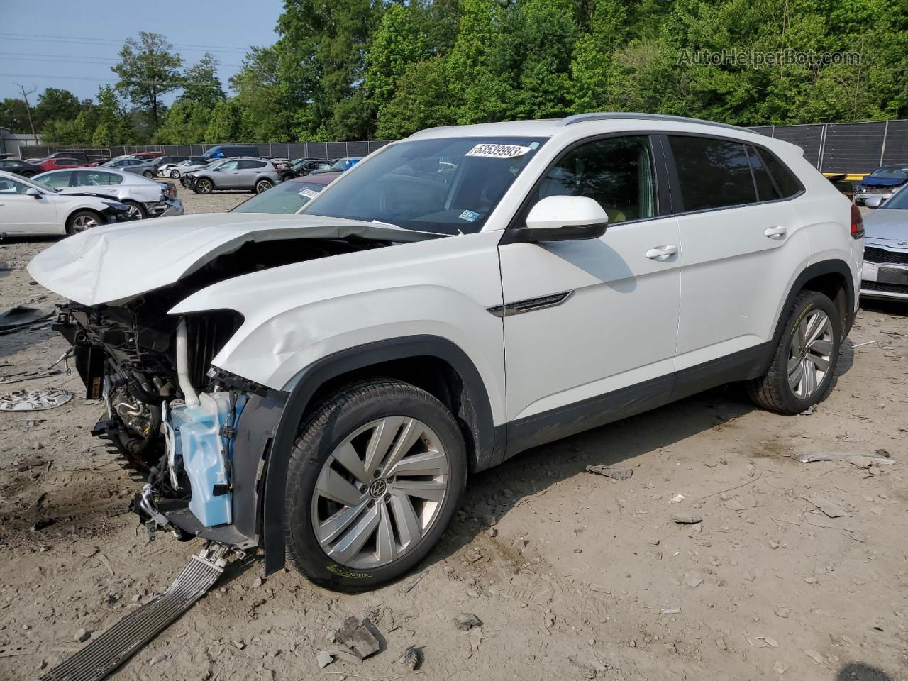 2021 Volkswagen Atlas Cross Sport Se White vin: 1V2KE2CA1MC230210