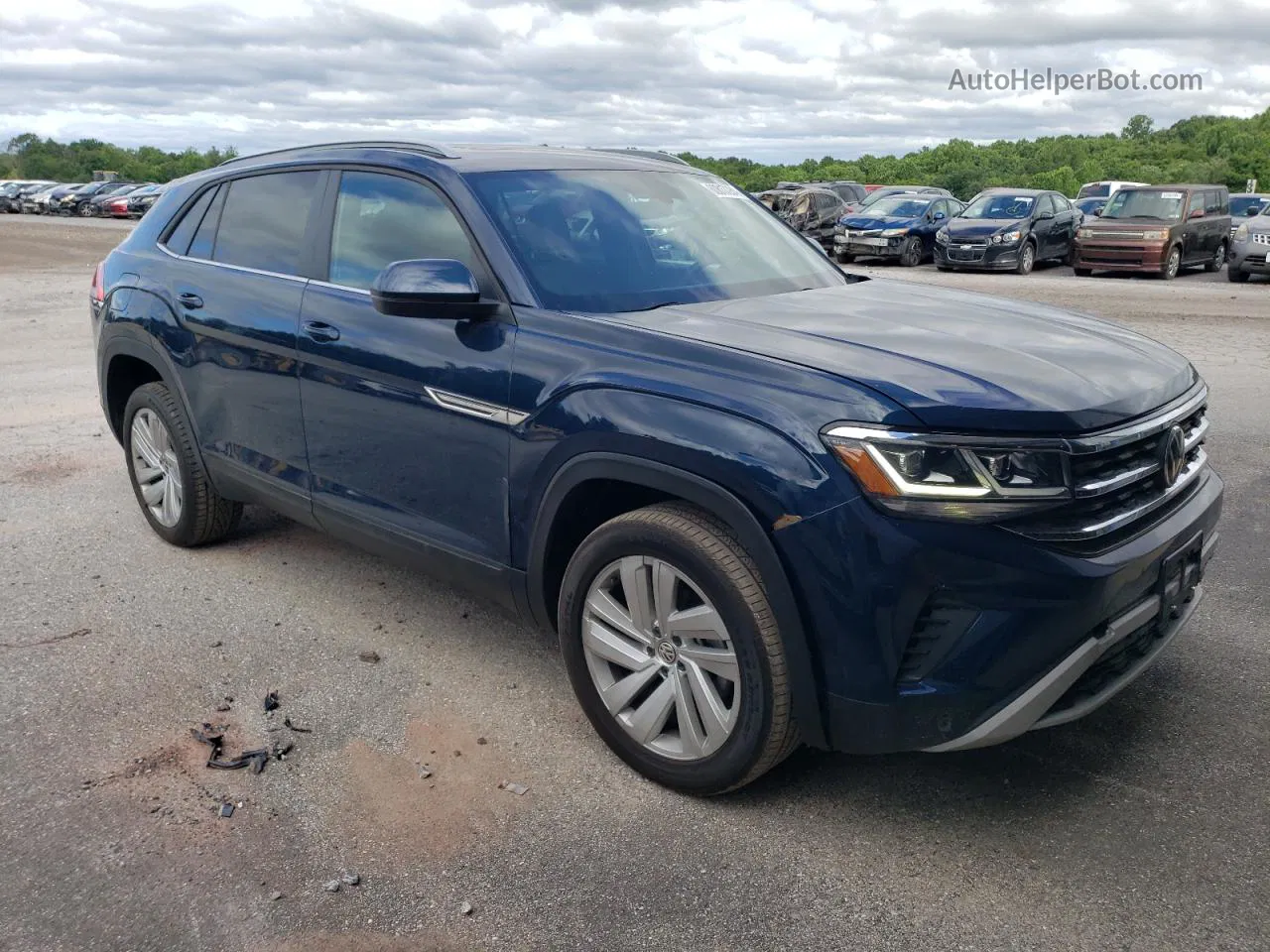 2021 Volkswagen Atlas Cross Sport Se Blue vin: 1V2KE2CA3MC208337