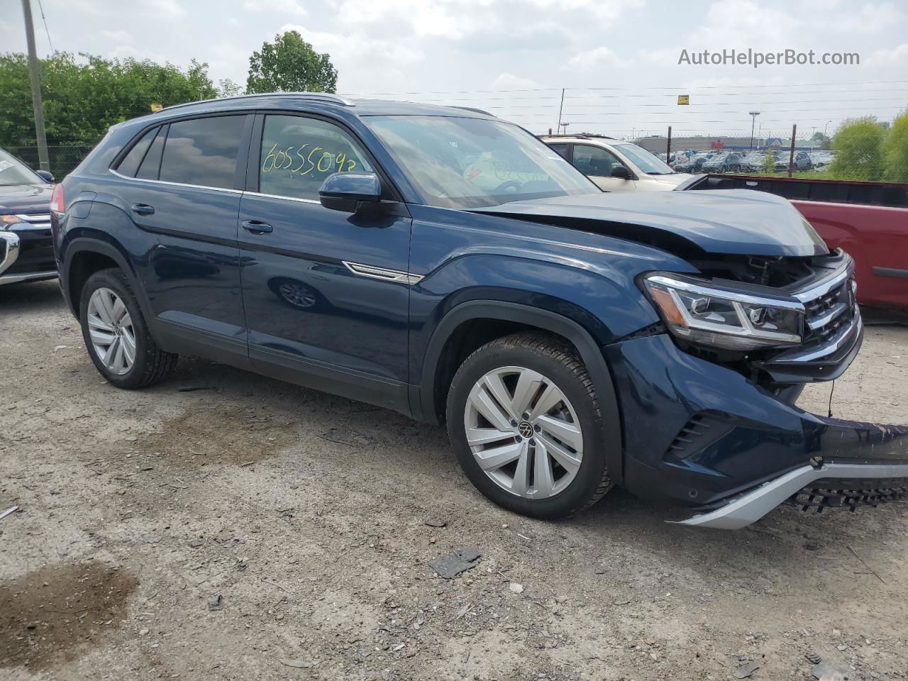 2021 Volkswagen Atlas Cross Sport Se Blue vin: 1V2KE2CA6MC236200