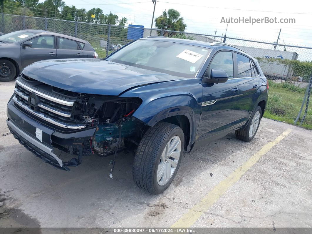 2021 Volkswagen Atlas Cross Sport 3.6l V6 Se W/technology Blue vin: 1V2KE2CA6MC236200