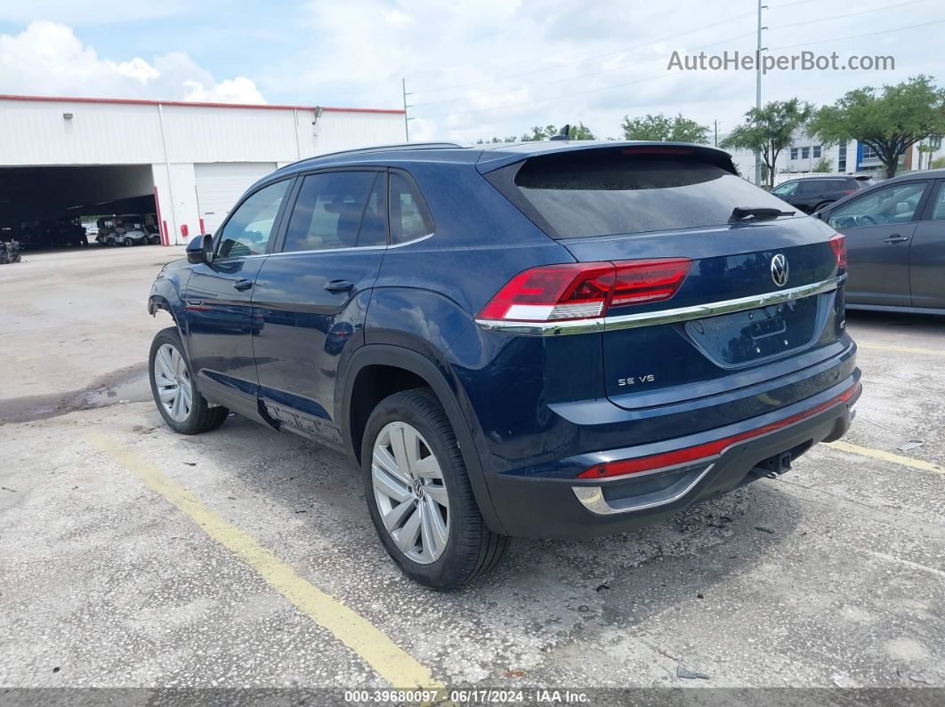 2021 Volkswagen Atlas Cross Sport 3.6l V6 Se W/technology Blue vin: 1V2KE2CA6MC236200