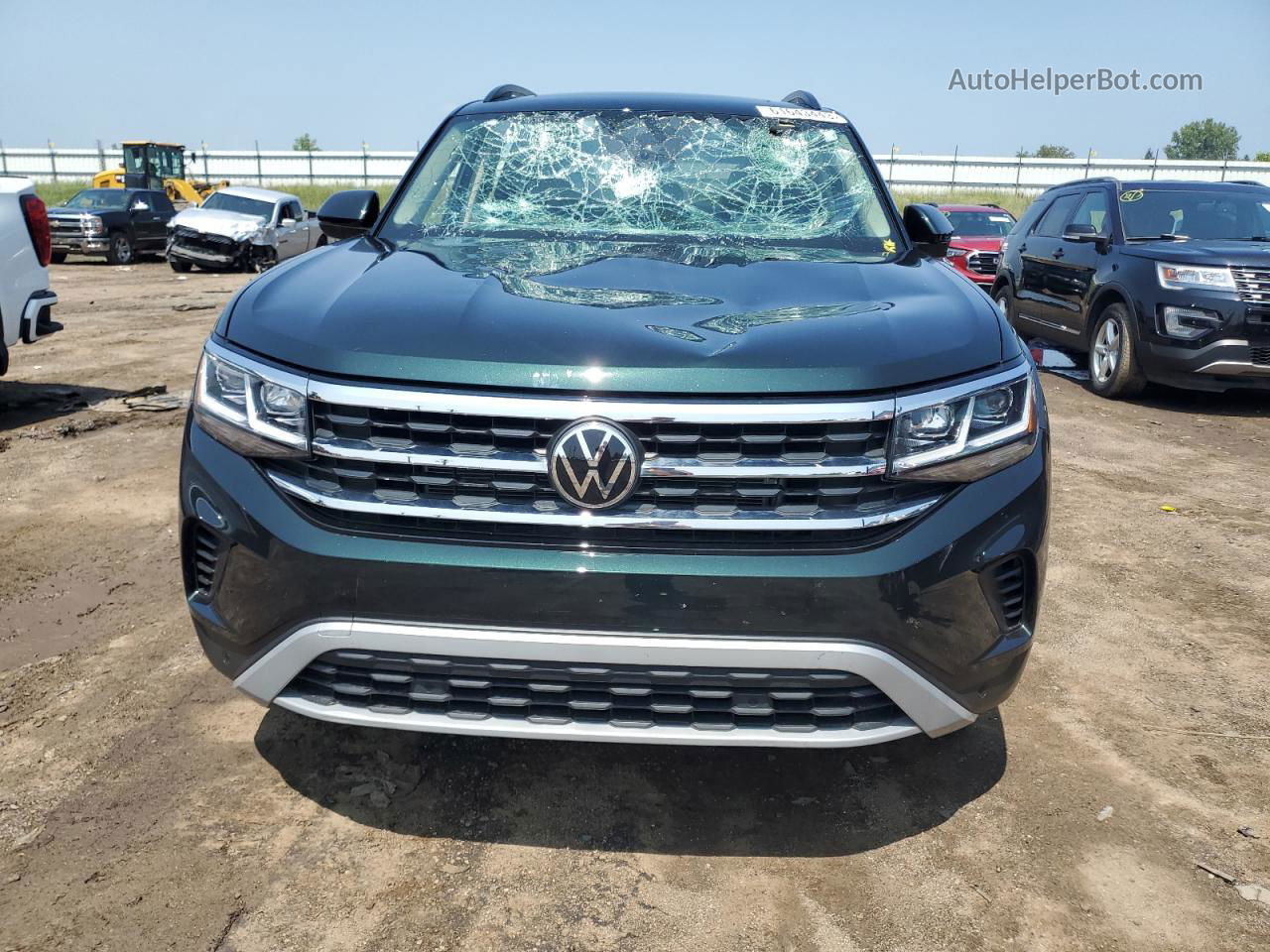 2021 Volkswagen Atlas Se Green vin: 1V2KP2CA6MC604563