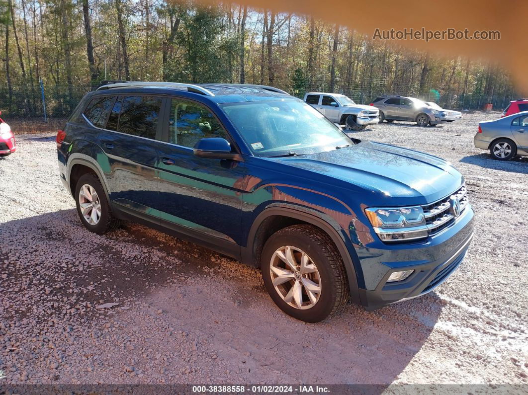 2018 Volkswagen Atlas 3.6l V6 Se Blue vin: 1V2KR2CA1JC567086