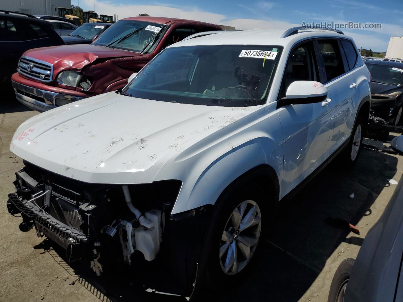 2018 Volkswagen Atlas Se Белый vin: 1V2KR2CA2JC533822