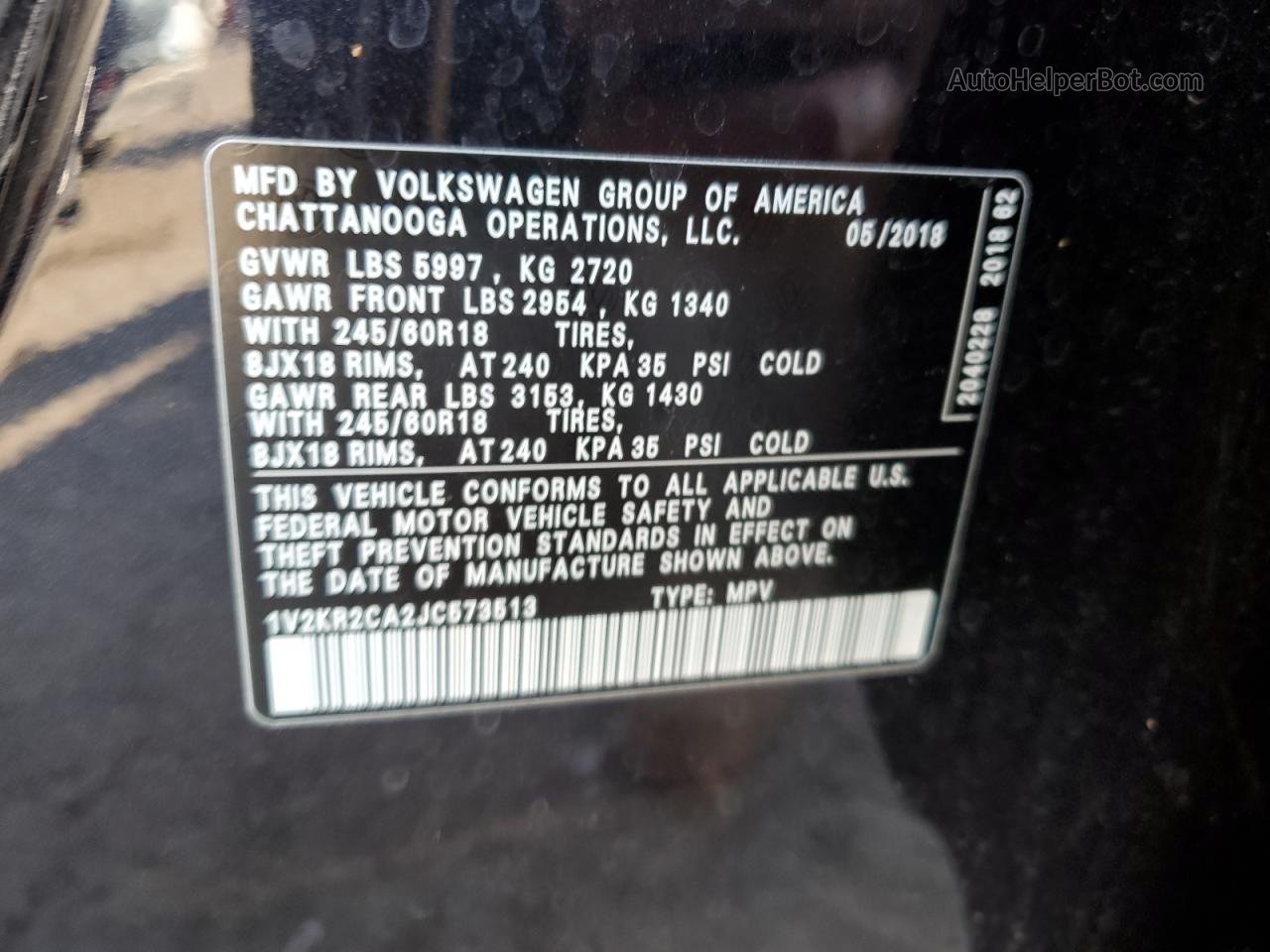 2018 Volkswagen Atlas Se Black vin: 1V2KR2CA2JC573513