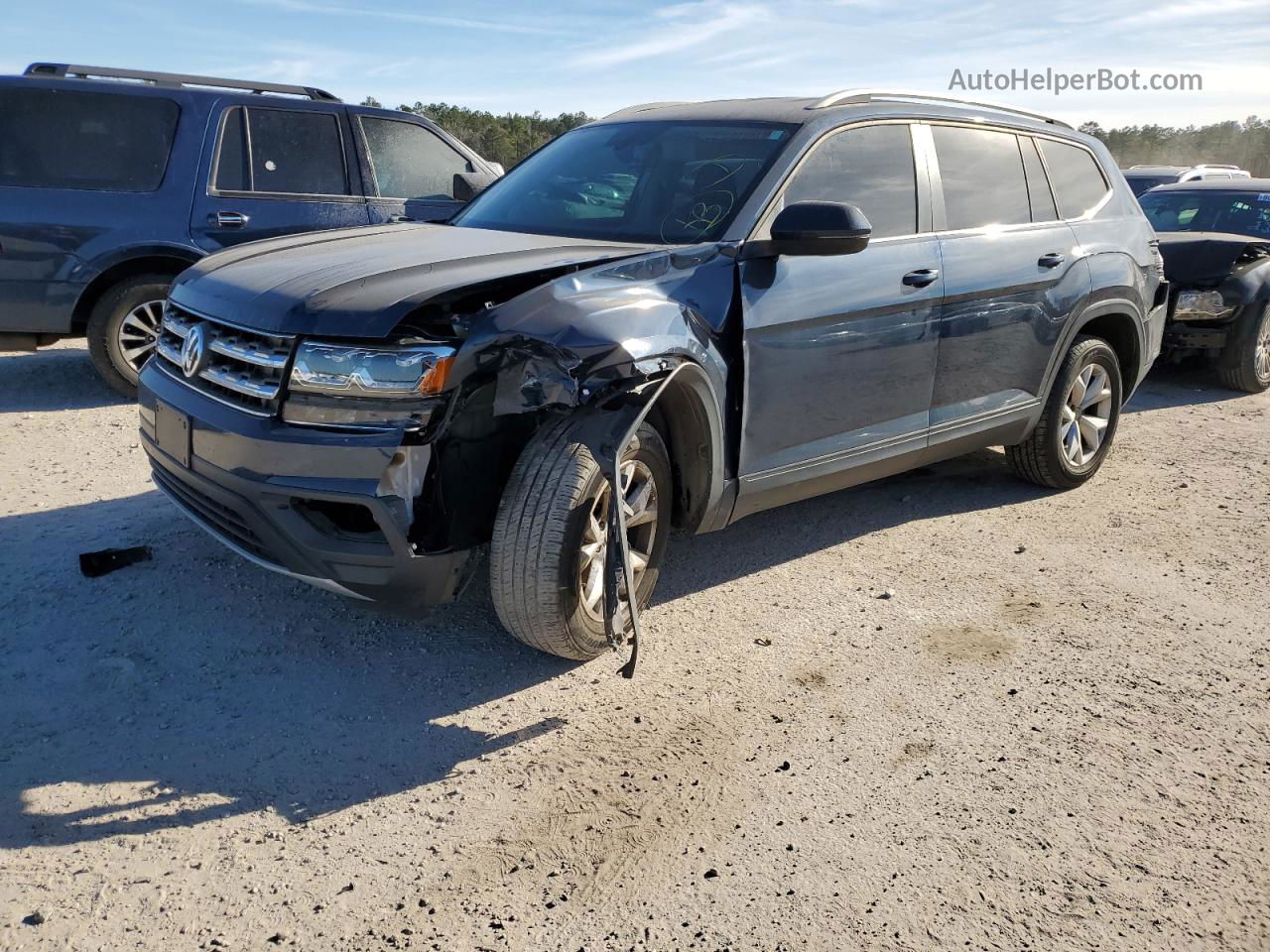 2018 Volkswagen Atlas Se Blue vin: 1V2KR2CA2JC575021