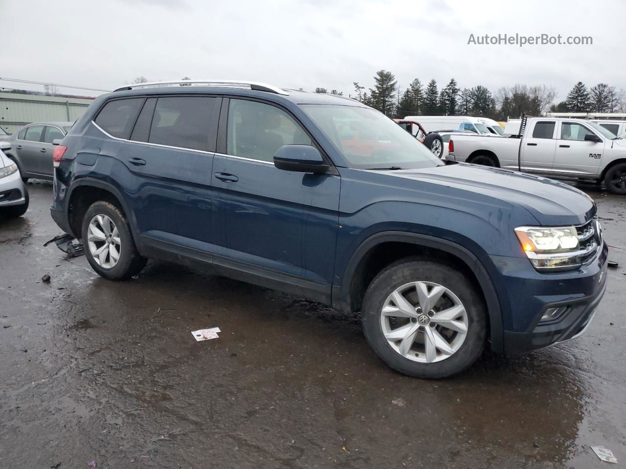 2018 Volkswagen Atlas Se Blue vin: 1V2KR2CA2JC580106