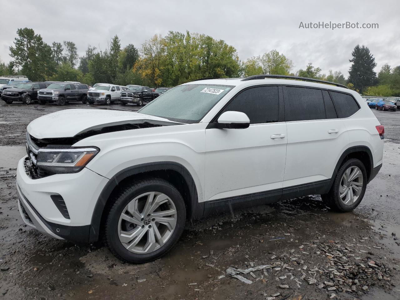 2021 Volkswagen Atlas Se White vin: 1V2KR2CA3MC555591