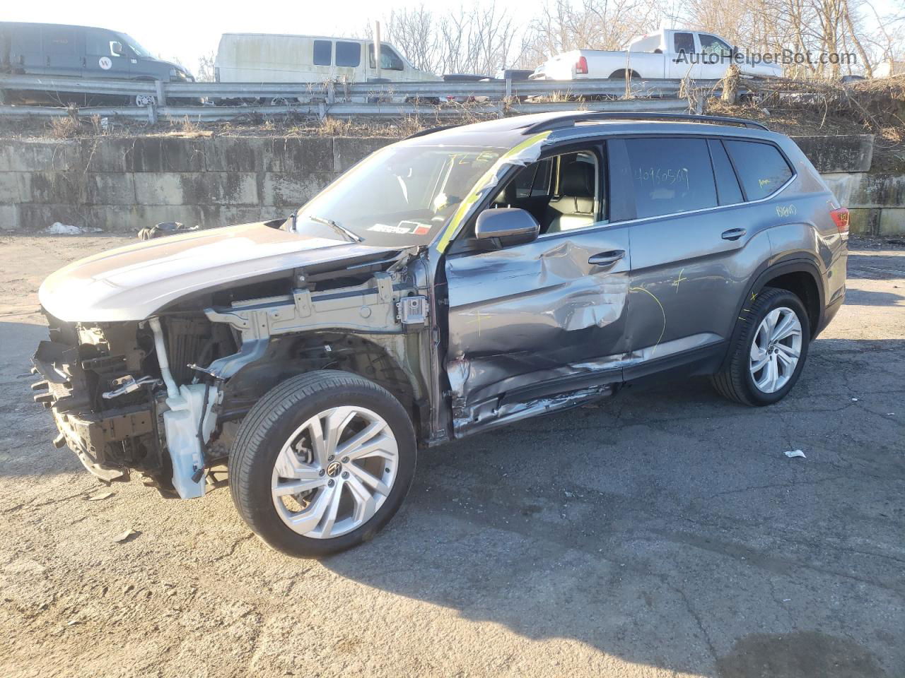 2021 Volkswagen Atlas Se Серый vin: 1V2KR2CA3MC578580