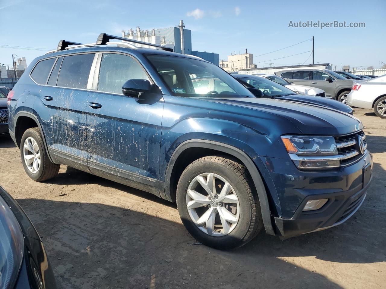 2018 Volkswagen Atlas Se Синий vin: 1V2KR2CA7JC541866