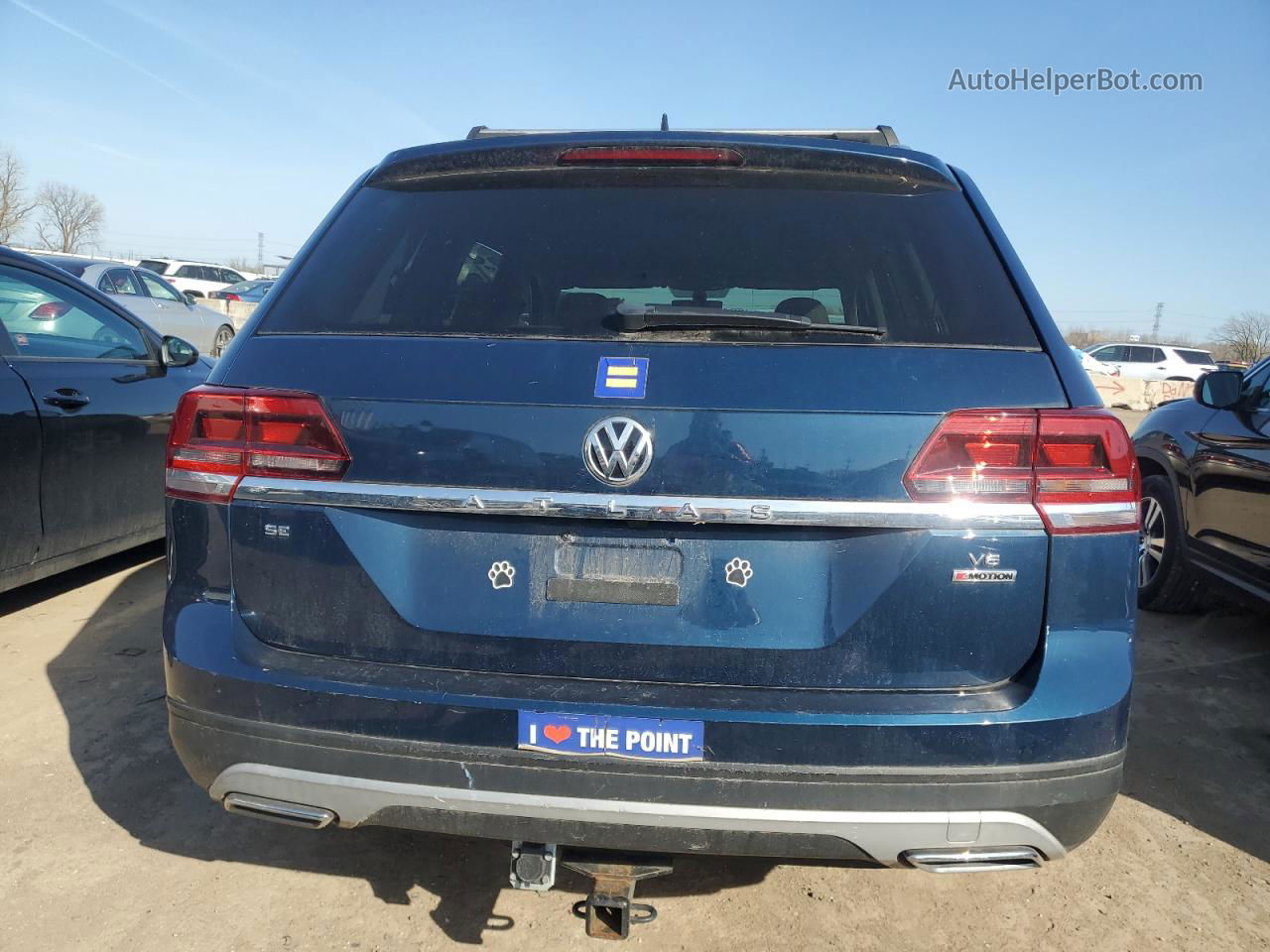 2018 Volkswagen Atlas Se Blue vin: 1V2KR2CA7JC541866